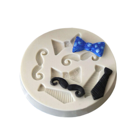 Mini Bow Toe Moustache Silicone Mould