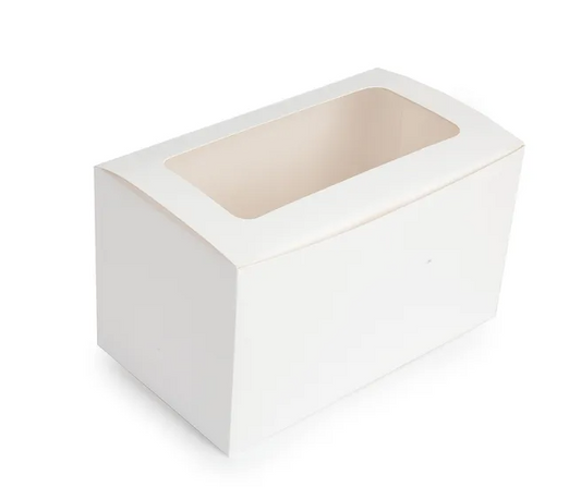 White Cupcake Box (2 Cup)