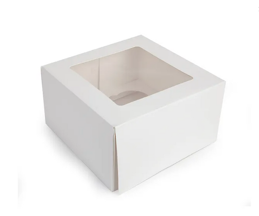 White Cupcake Box (4 Cup)