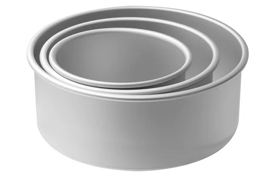 3pc Deep Round Cake Pro Tin Set (4" Deep)