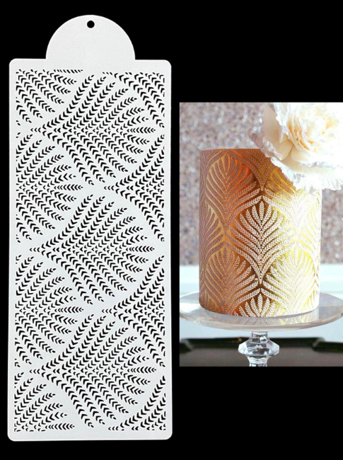 Fern Leaf Cake Stencil #2