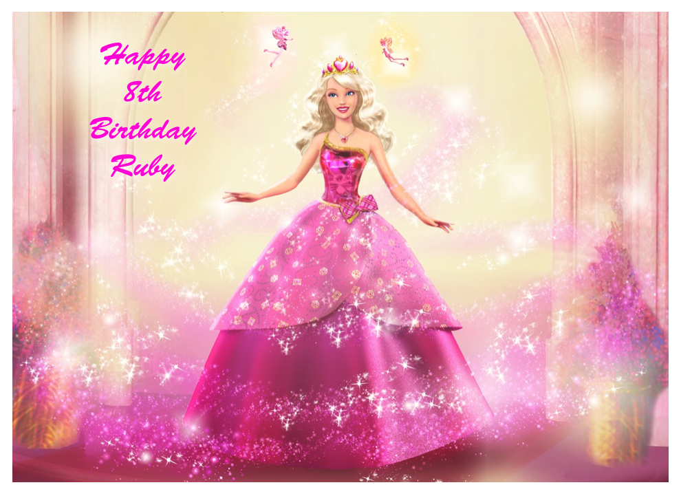 Barbie Princess Edible Printed Topper