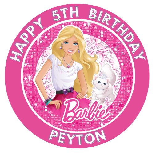 Barbie Edible Printed Topper #2