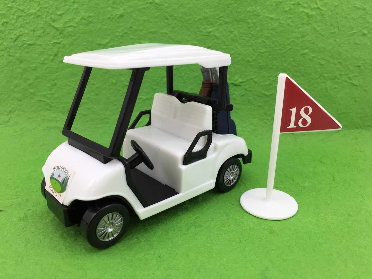 Golf Cart Plastic Cake Topper Set