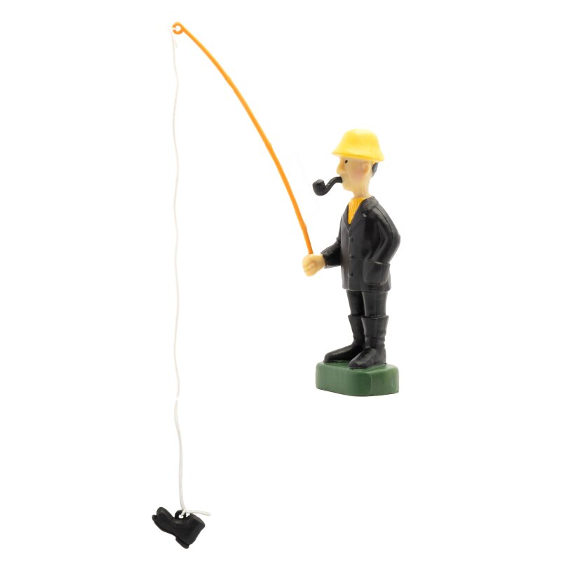 Fisherman with Boot Plastic Cake Topper Set